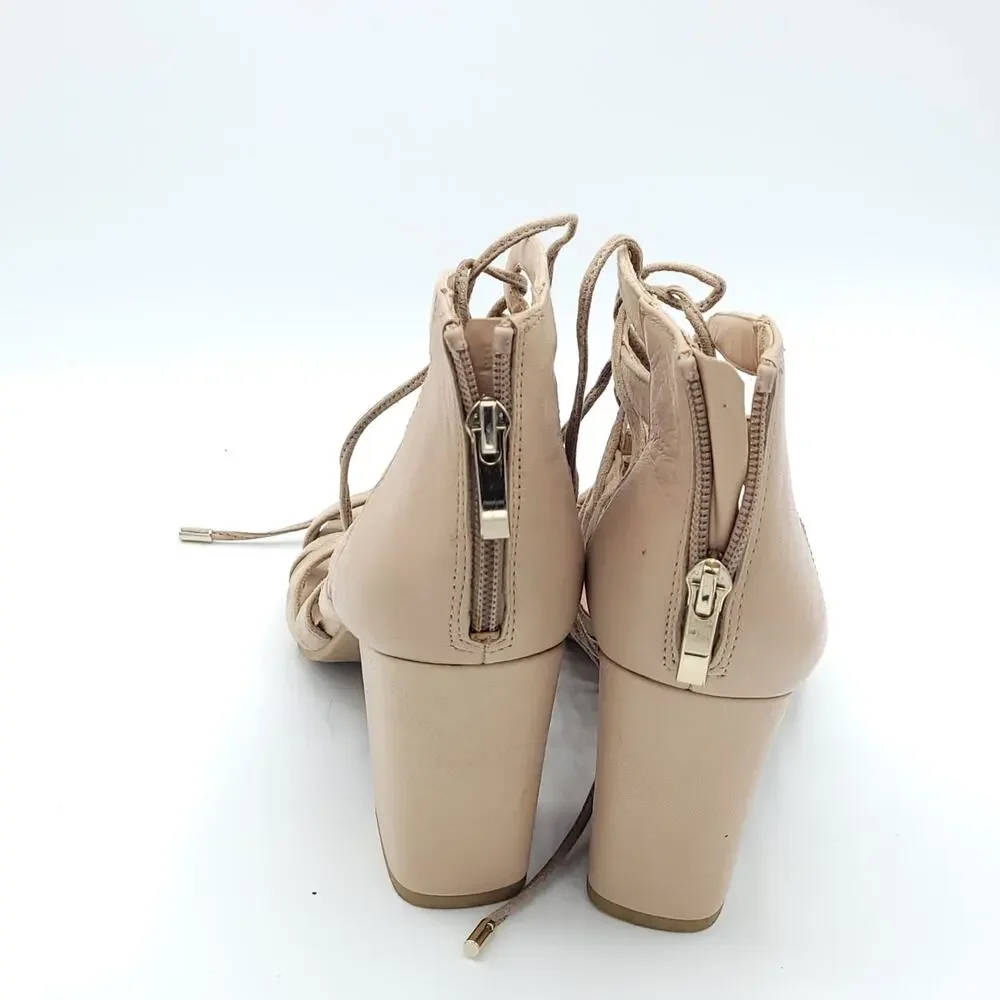Franco Sarto Women's Meena Heeled Sandals biege size 8